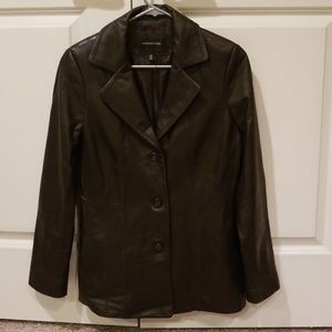 Jones New York Brown Leather Jacket